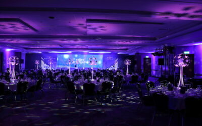 Awards Production On Event Production Company | Live, Hybrid and Virtual Event Production | Stars of Stellantis awards room and tables